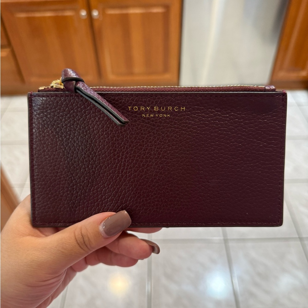 Tory Burch Burgundy Leather Wallet